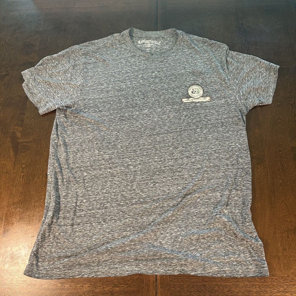 Margaritaville Outer Banks Classic T-shirt Men Slim Large Gray Short Sleeve